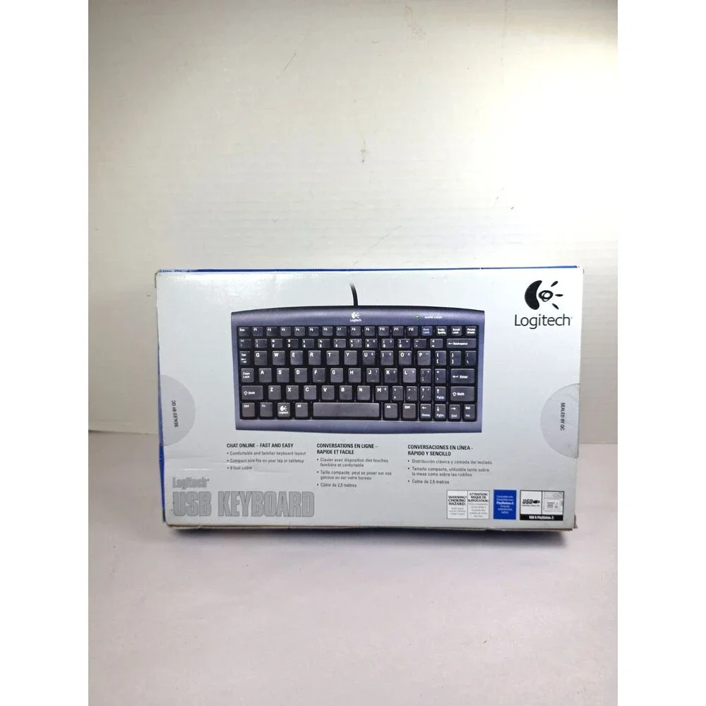 New and Sealed Logitech USB Keyboard For PlayStation 2 or Xbox 360